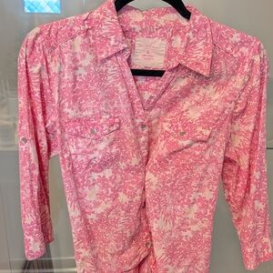 Sonoma Pink Floral Cotton Shirt